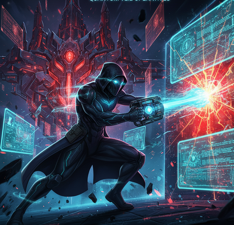 Quantum Veil Operatives Profile: Cipherstream | Cyberpunk Espionage & 3D Sci-Fi Lore