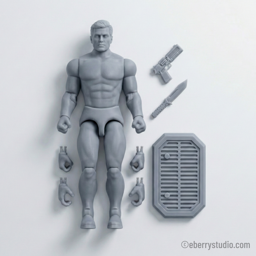 USB-375 Genesis Core: Heroic Male Blank O-Ring Action Figure (1:18 Scale / 3.75)